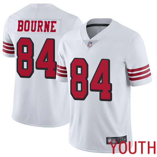 San Francisco 49ers Limited White Youth Kendrick Bourne NFL Jersey #84 Rush Vapor Untouchable->youth nfl jersey->Youth Jersey